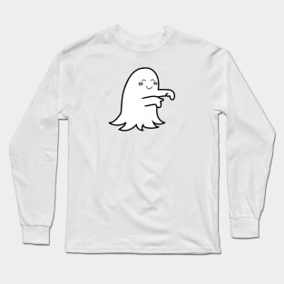 Cute Ghost Need Hug | Playful Ghost Long Sleeve T-Shirt